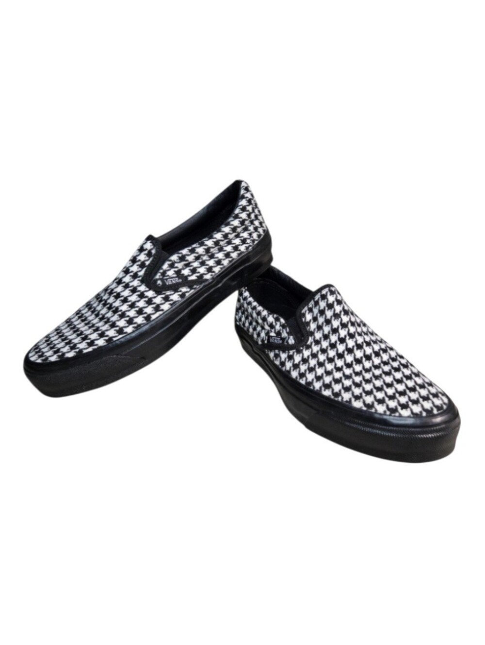 Vans LX Classic Slip-On 98 Skate Shoe Houndstooth Black, White, Size 9 Women's.